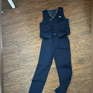 Classic Navy Kids Pantsuit Set